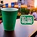 Amscan 436801.03 Big Party Pack Festive Green Plastic Cups | 16 oz.| Pack of 50 | Party Supply
