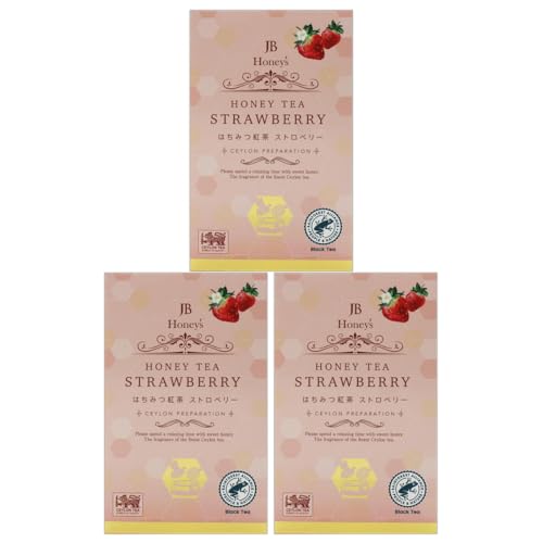 JB Honey’s はちみつ紅茶 ストロベリー 75包（25包×3箱）セット セイロンティー ティーバッグ 個包装 スリランカ直送 ギフト 蜂蜜紅茶 いちごの商品画像（Amazon）