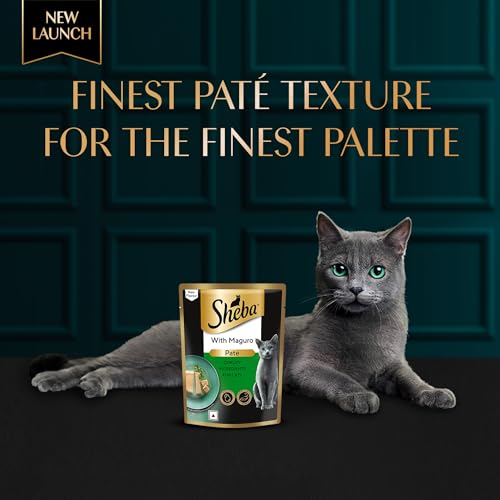 Image of Sheba Pate Adult Wet Cat Food, Maguro, 70g, Soft Pate Texture, Hydrating Food Crafted Ingredients, Balanced Nutrition for Healthy Cats​