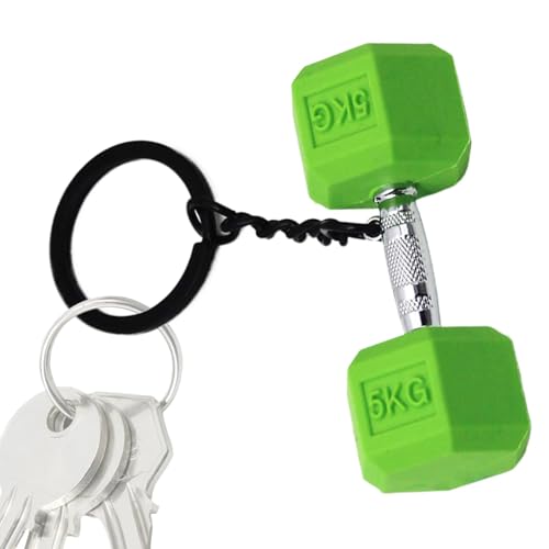 Llavero con mancuernas | Colgante de gimnasio para mochila | Juego de llaveros de mancuernas | Llavero decorativo para gimnasio | Llavero de...