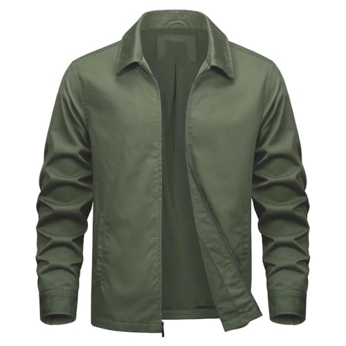 Men's Lightweight Jacket Spring Full Zip Business Casual Windbreaker with Pockets2
