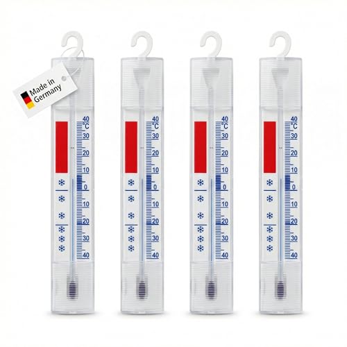 Lantelme Lot de 4 Réfrigérateur Congélateur, glace, armoire, thermomètre de refroidissement. Analogique Température anzige +/- 40 °C 4884