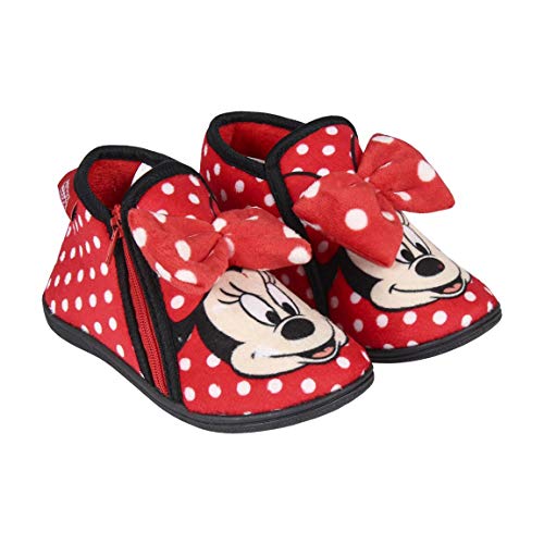 Artesania Cerda Zapatillas De Casa Media Bota Minnie, Niña para Niñas, Rojo (Rojo C06), 26 EU