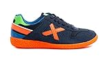  Scarpe bambino Munich sneaker con lacci Mini Goal in suede blu/ arancio ZS21MU16 1510 35
