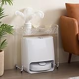 Design ouvert : Table de chevet pour aspirateur robot. La base de la table d'appoint permet à votre aspirateur robot de glisser librement, simplifiant ainsi l'entretien quotidien de la maison et facilitant le nettoyage et le remplissage.
