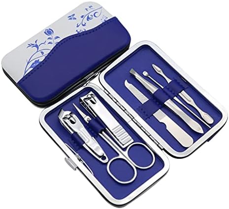 OFCRVA 7pcs Manicure Nail Clippers Pedicure Set Kit Portable Travel Stainless Steel Cutter Tool