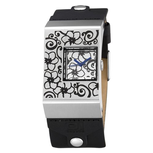 Montre AN02M03 01TheOne binaire unisexe en acier noir avec cadran à affichage LED