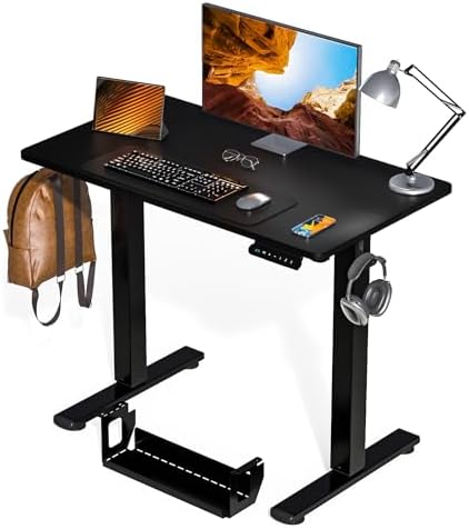 Kingant Mesa de pé com altura ajustável, pequenas mesas elétricas...