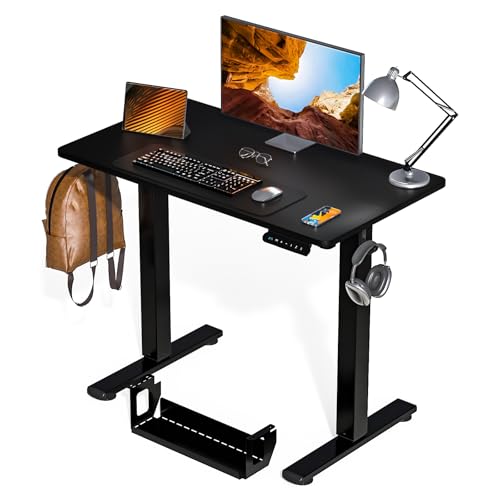 Image of Kingant Standing Desk, 35x20 Inch Electric Height Adjustable Computer Desk