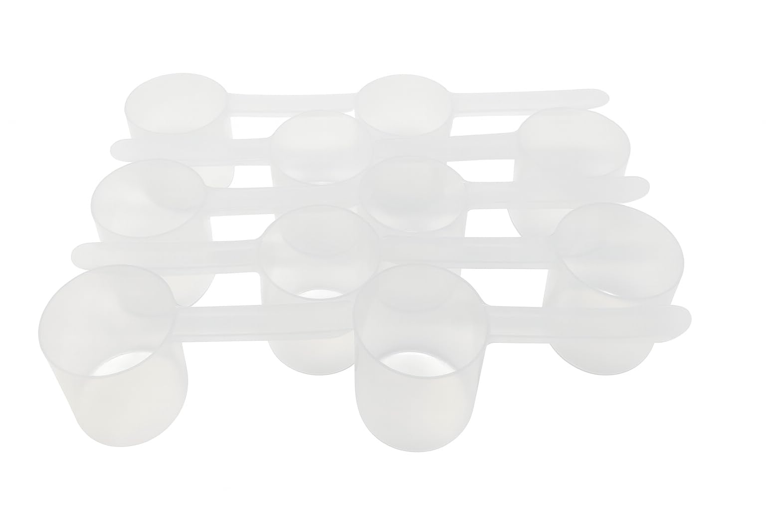 1/2 Cup (4 Oz. | 118.4 mL) Long Handle Scoop for Coffee, Protein Powder, Pet Food, Spices, Grains, Dry Goods – Food-Grade BPA-Free Plastic Measuring Spoon (Pack of 10)