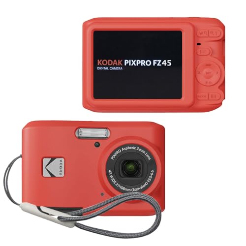 Tedubax Case for KODAK PIXPRO FZ45 Case, Soft Silicone Case for KODAK PIXPRO FZ45 - Anti-Scratch Slim Fit Lightweight Protective Case - Red