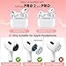 4 Pairs Replacement Ear Tips for AirPods Pro 2nd/1st Generation with Portable Storage Box & Cleaner Pen,Noise Reduction Holewith & Built-in dust Guard Screen,Silicone EarTips(Black)