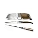 Juego de 6 cuchillos de carne Laguiole, mango de madera exótica