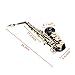 Glarry Student Alto Eb E-flat SAX Saxophone Gold Lacquer SAX Beginners Kit with Case, Reeds，Mouth Piece, Soft Cleaning Cloth and Rod，Gloves (Black)