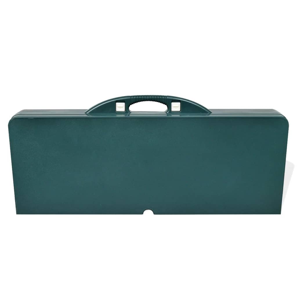 Mobili Articolo Casa Tavolo da Campeggio Pieghevole Set con 4 Sgabelli Alluminio Extra Light Green