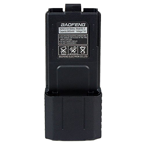 Tenq 3800Mah Li-Ion Battery For Dual Band Two Way Radio Baofeng Uv-5R (5 Packs) #TOP1