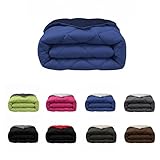 SABANALIA - Edredon Cama 90 y Edredon Cama 105 | 180x270 | Edredón nórdico de 400 g Reversible (Bicolor) | Relleno de Fibra Hueca Virgen Siliconada | Hipoalergénico | Color Azul y Marino