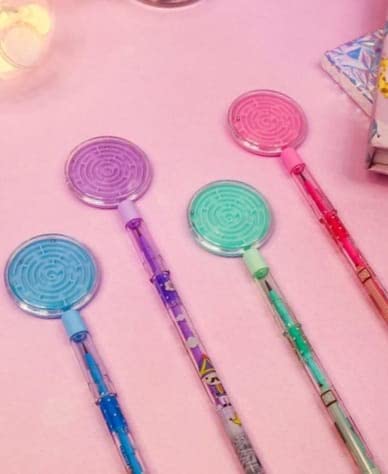 AMANVANI Cute Pencil For Kids Puzzle Game Pencil For Girls Kids Boys Stylish Pencils For School Stationery Birthday Return Gifts (4 Piece), Ink black 1