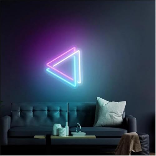 Lampe néon abstraite de 35x35cm pour décoration murale et fenêtre de fête