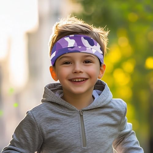 Sports Headbands for Kids Girls Boys Sports Headscarf Athletic Sweatbands Wicking Elastic Hairband2