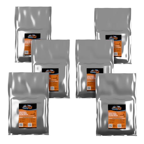 Clearly MaD 4.2 L Bulk Deionization DI Resin Filter Cartridge Refill for Deionized Spot Free Car Wash, RV, Motorcycle, Water Deionizer System, 700 ml x 6 Pouches