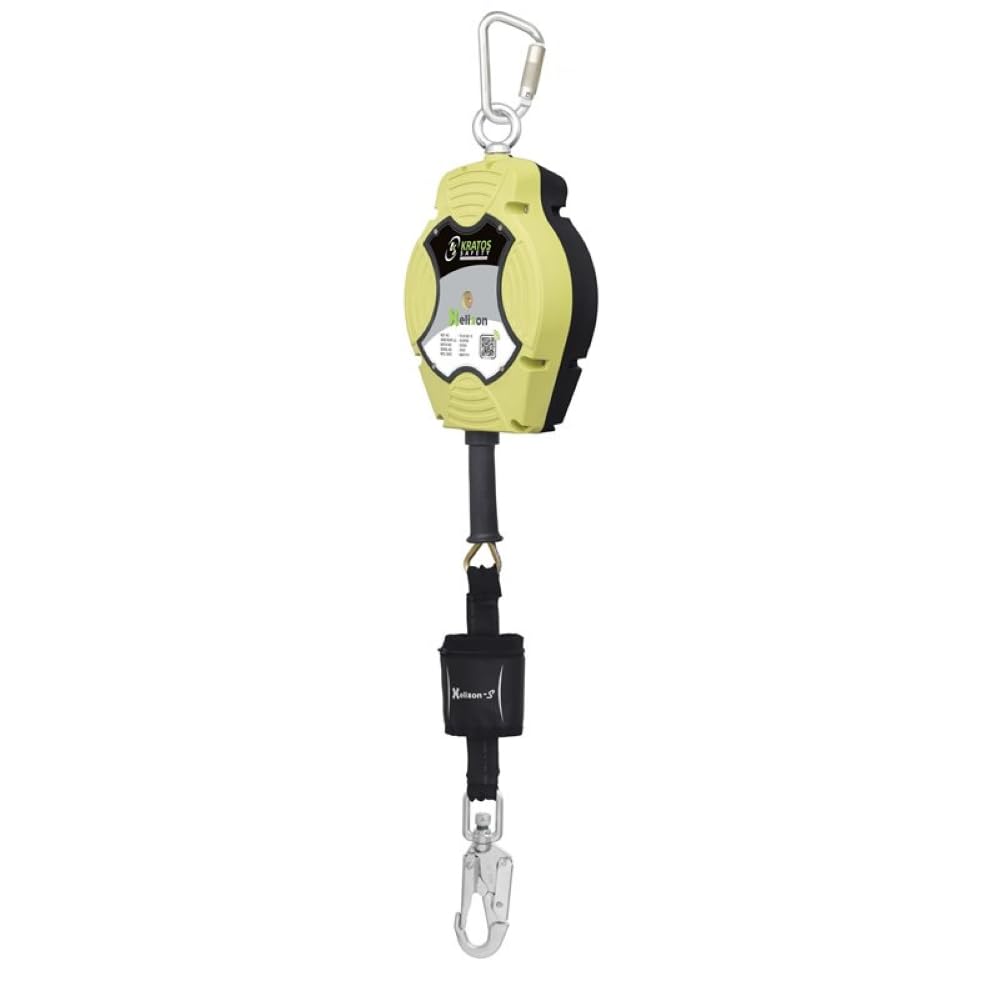 KRATOS SAFETY - HELIXON-S câble, antichute à rappel automatique 15 m, utilisation verticale et horizontale