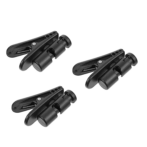 Operitacx 3 piezas Clips para Auriculares Soporte para Cable Organizador Fijación de Micrófono Negro para Deportes y Uso Diario