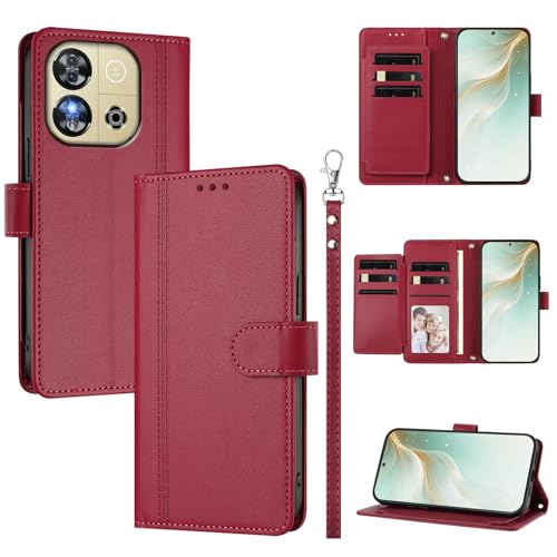 �X�}�z�P�[�X �Ή��@�� for Oukitel C57 (Pro) / C57S,�Ή��@�� for Blu J12 �X�}�z�P�[�X�y�E�H���b�g�f�U�C�� �f���A���J�[�h�X���b�g �L���b�V�� �t���b�v���X�^���h �����h�~�zRed