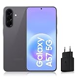 Samsung Galaxy A57 5G, Smartphone Android, 128 Go, Chargeur Secteur Rapide 25W Inclus, Smartphone déverrouillé, Gris, Version FR