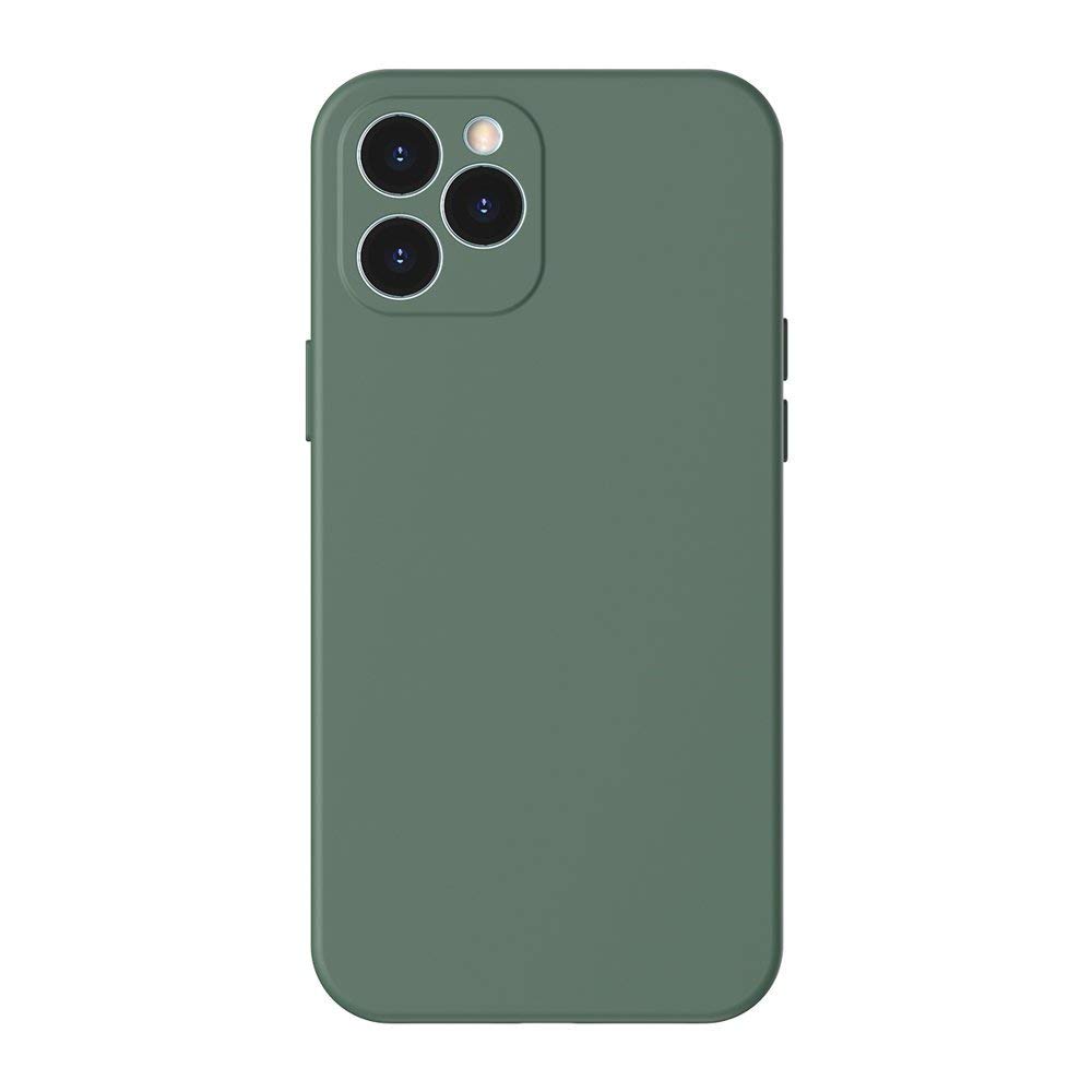 Baseus Liquid Silica Gel, iPhone 12 Pro Cep Telefonu Kılıfı, Asker Yeşili