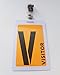 Visitor Badges with Clips (Orange) 5-Piece Set for ID and Safety by MESS
