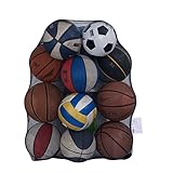 DoGeek Mesh Bag Durable Mesh Drawstring Bag Gym Sports Equipment Bag for Holding Basketball, Volleyb