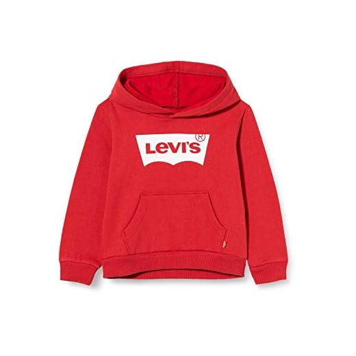 Levi'S Kids Lvb Batwing Screenprint Sudadera Con Capucha Rojo/Blanco (Levis Red/White) Niños 3 Años