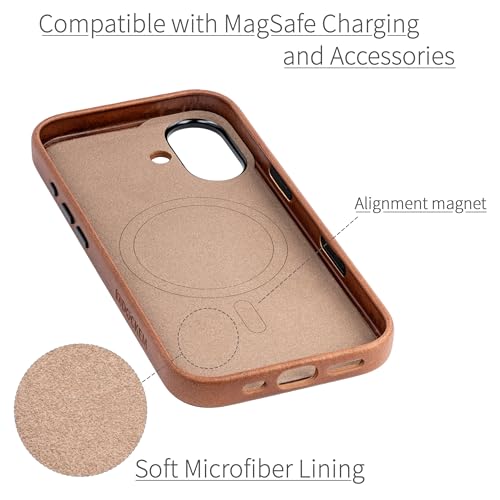 Coque iPhone 17 Cuir Brun MagSafe Dockem idéale pour le quotidien