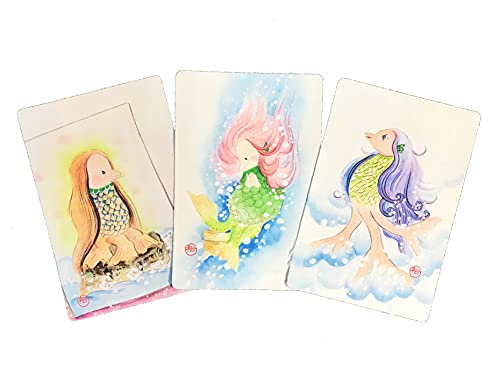 アマビエ和紙はがき【3枚セット】ver.きれい/光触媒仕様/年賀状/挨拶/お礼状/ポストカード/疫病退散/和紙/空間除菌/日本製