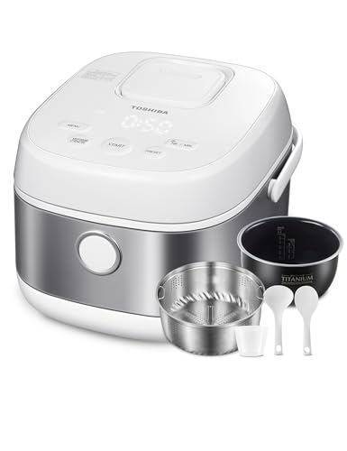 Comparison: Rice Cooker Heating Plate 3 TOSHIBA Induction Heating Rice Cooker - Low Carb, Low Sugar, Digital Steamer, 5.5 Cups (Uncooked), 8 Cooking Functions, 24H Timer & Auto Keep Warm, Silvery white