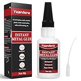 Metal Glue, 30g Metal to Metal Glue Clear, Metal Repair Glue, Super Instant Glue for Metal, Glass,...