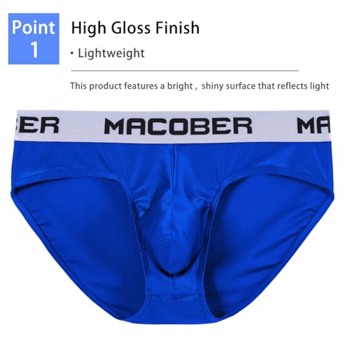 Mens Sexy Underwear Ice Silk Briefs Bulge Enhancing Pouch Low Rise Gloss Bikini Underpants for Men2