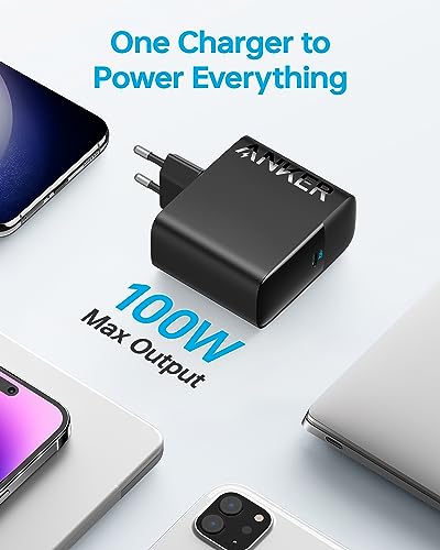 MacBook Pro-oplader, 100W-USB-C-oplader, compacte en opvouwbare snellader met PowerIQ 3.0 voor MacBook Pro, MacBook Air, iPad Pro, iPhone 14, Samsung Galaxy en alle USB-C-apparaten (incl. 1,5m-kabel) - Afbeelding 4