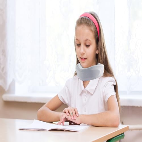 Bustlwor Halskrause, Nackenstütze, Schlaf Halskrause, Unterstützt Stabilisiert und Lindert Nackenschmerzen und Wirbelsäulenbelastung für Frauen und Männer (Grau, M)