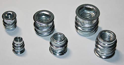 Preisvergleich Produktbild 100 Stück Einschraubmuffe, Einschraubmutter ohne"Kragen" - 10 mm - M4 Innengewinde - verzinkt. Profiqualität von RONIN FURNITURE FITTINGS® MA314A0410