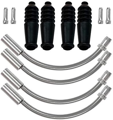 RealiNice V Brake Noodle Cable Guide Pipe with Boot Set (2 Pairs)