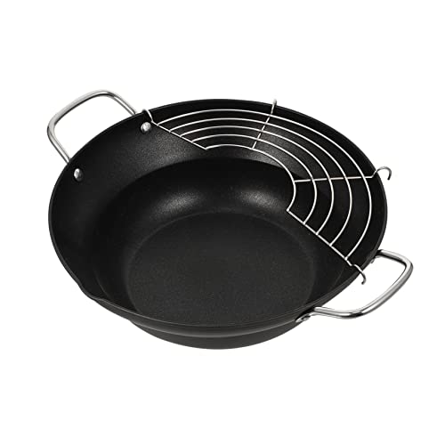 Zerodeko 1Pc Japanese Style Tempura Fryer Non Stick Mini Frying Pot for Home Use Deep Frying Pan for Tempura and Other Fried Foods