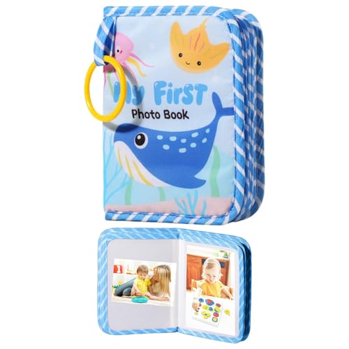 Álbum de Fotos para Bebé,Libro de Recuerdos Crecimiento Infantil | Libro de Conservación de Recuerdos Infantiles de Tela Suave,Para Familias De Acogida Padres Primerizos Y De Viaje