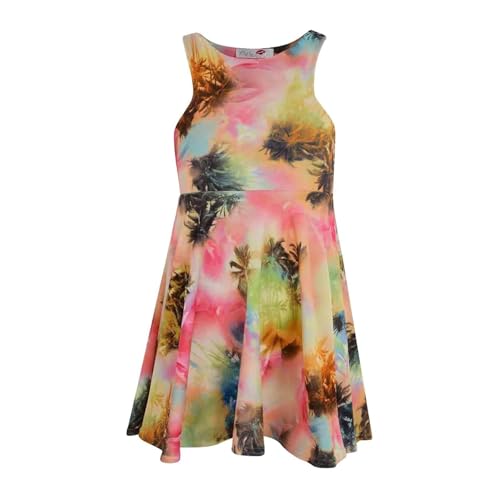 A2Z 4 Kids Girls Neon Abstract Collection Stylish - Neon Abstract Palm Trees Skater 11-12
