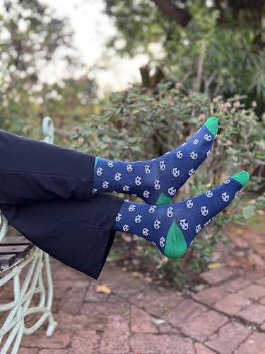 Image of Mint & Oak Long Socks For Men, Soft Cotton Calf Length Socks, Colorful Sock Gift For Men, Full Length & Odour Free, Funky Socks - Gift Box of 3