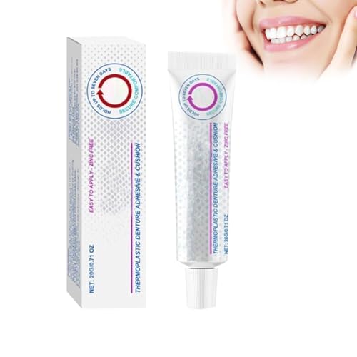 Kit de relleno de silicona para dentaduras postizas, adhesivo termoplástico para dentaduras postizas, crema adhesiva para dentaduras postizas sin pegamento (1 pieza)