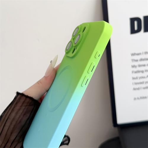 Coque magnétique silicone souple iPhone 16 et 15 Pro Max dégradé