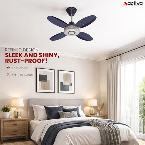 ACTIVA Store ACTIVA Ornet 600mm Ceiling Fan, 850 RPM, Silver Blue - Image 6