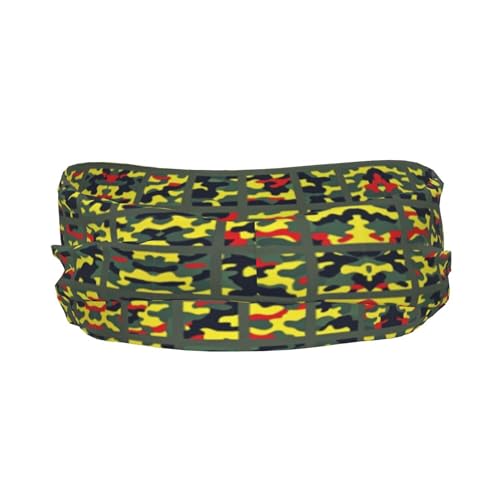 Boys Girls Cool Green Camo Army Camouflage Art Sports Sweatband Multi Style Beauty Skinny Hair Band Headdress for Yoga Travel Spa3